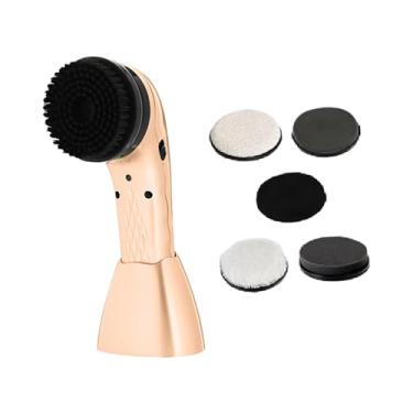 Imagem de Deevoka Máquina elétrica polidora de sapatos com velocidade ajustável, kit de limpeza de couro usb, kit automático de brilho de sapato para sofá de tênis , Ouro