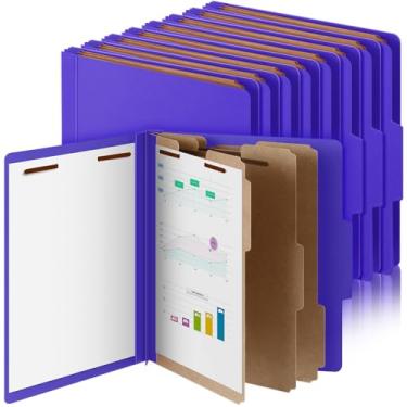 Imagem de Skyygemm 12 pastas de classificação, tamanho carta, material de volta às aulas para professores, estudantes, 3 divisórias, quadro de pressão, pasta de arquivos a granel com 2 fixadores, organizador de