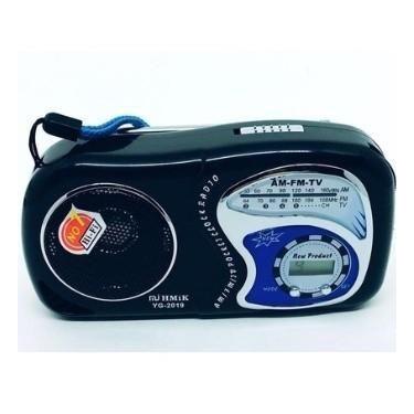 Imagem de  Rádio Relógio De Bolso Mini Portátil A Pilha AM/FM  - Lelong