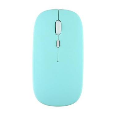 Imagem de Mouse Bluetooth sem fio, design fino e leve, com clique silencioso Mouse Bluetooth recarregável USB Conexão universal de 2,4 GHz adequado para laptops e desktops (verde matcha)