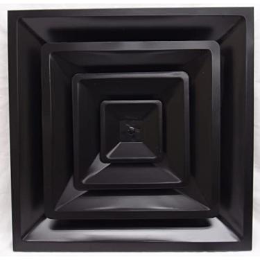 Imagem de Grade de fornecimento HVAC de teto suspenso - para T-Bar Lay-in - 3 Cones - 61.0 cm x 61.0 cm - para conexão de ventilação de 30.5 cm - Preto