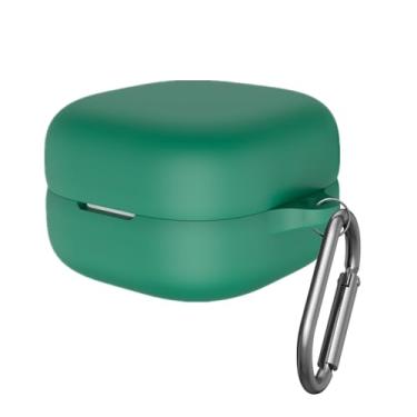 Imagem de Ankersaila Capa compatível com Sony Linkbuds Open, capa de proteção de silicone macio à prova de choque com chaveiro mosquetão (verde)