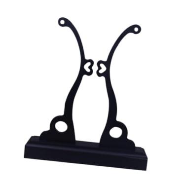 Imagem de UGPLM Suporte chinês de ventilador de ventilador de mão stand papel de ventilador oriental home suprimentos domésticos titular de ventilador elegante stand, Madeira Grande Preto