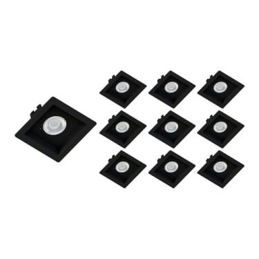 Imagem de 10 Spots de Embutir Recuado Save Energy Par 20 E27 Bivolt Preto