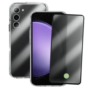 Imagem de Kit Proteção Compatível Samsung Galaxy S23 FE Capinha Transparente Space + Película 3D Privacidade Anti Espião