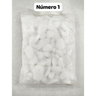 Imagem de 3KG Pedra Branca Ornamental Dolomita TAMANHOS - Granilha N0 N1 N2 N3 N