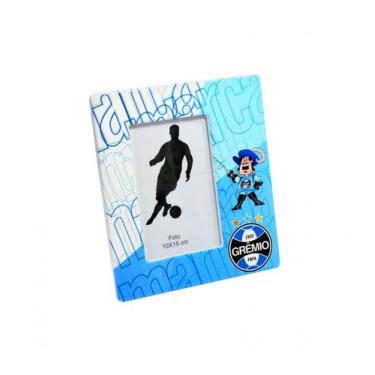 Imagem de Porta Retrato De porcelana 1 Foto 10x15cm Grêmio Cor Azul celeste - mi
