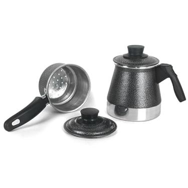 Imagem de Cuscuzeiro Nordestino a Vapor Duplex Porção Individual Mini Cuscuzeira Dupla com Tampa Faz Cuscuz e Legumes (Craqueado)