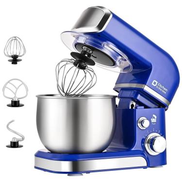 Imagem de Batedeira Kitchen in the box Stand Mixer 3Litros Mini Elétrica, Design Compacto e Colorido, 6 Velocidades, Ideal para Uso Diário