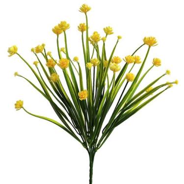 Imagem de Buquê Artificial Flores do Campo X5 Decorativo - Grillo, Amarelo; 