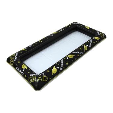 Imagem de Ioensy Barra de servir inflável Cooler portátil cesto de cesto de gelo Buffet Buffet Placa para piscina ao ar livre Praia de graduação no verão