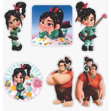 Imagem de Kit Display De Mesa 6 Peças Para Festa Detona Ralph Mdf