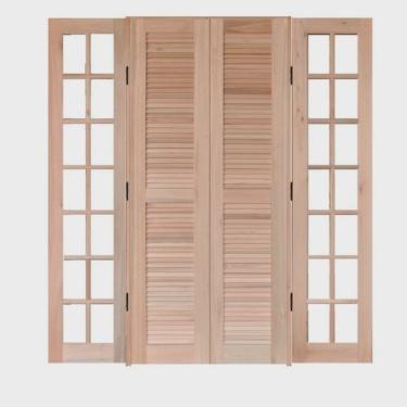 Imagem de Porta Balcão Mista Abrir Reto 1,40 X 2,10 Rodam Natural