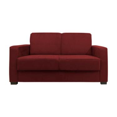 Imagem de Sofá Namoradeira Pequeno 2 Lugares Imperial Suede Cor: vermelho Bordo
