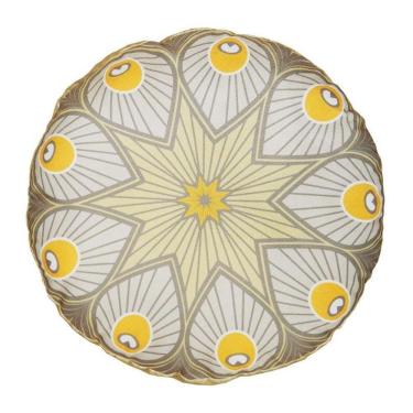 Imagem de Almofada Redonda Ravi Cheia Indiana Champagne