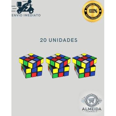 Imagem de Kit de Cubos Mágicos 5x5 cm, 20 Unidades, Brinquedo Educativo para Desenvolvimento do Raciocínio Lógico