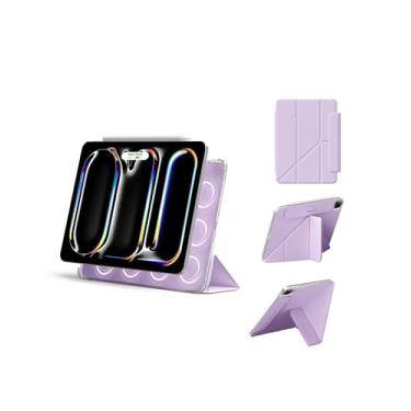 Imagem de Capa magnética compatível com iPad Pro 11 M4, substituição para iPad Pro de 11 polegadas 2024 M4, fina e leve com quatro cantos, capa estilo origami, compatível com paisagem e retrato