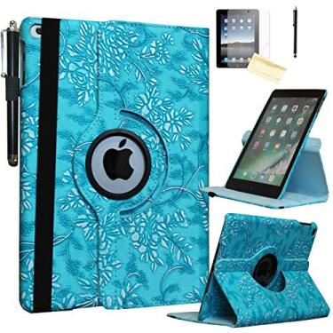 Imagem de JYtrend Capa inteligente para iPad 2ª (9,7 polegadas)/3ª (9,7 polegadas)/4ª geração (9,7 polegadas 2012), capa magnética com suporte giratório para iPad 2/3/4 A1395 A1396 A1397 A1403 A1416 A1430 A1458