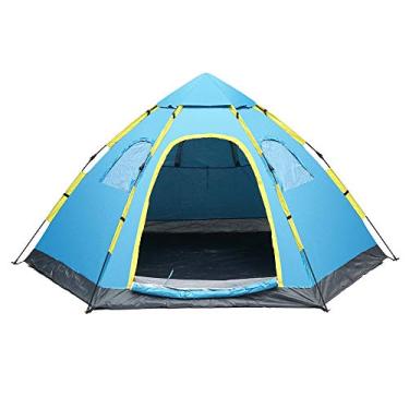 Imagem de Barraca de acampamento com luz de cúpula, com proteção UV, para 5 a 8 pessoas, família, ao ar livre, barraca de acampamento instantânea, barraca pop-up automática, para praia, guarda-sol, tenda