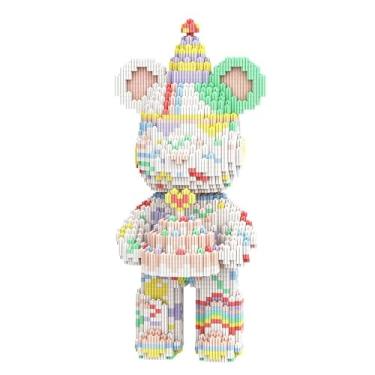Imagem de DAHONPA Conjunto de microblocos de montar de urso de aniversário animal (3680 peças) presente para adultos e crianças