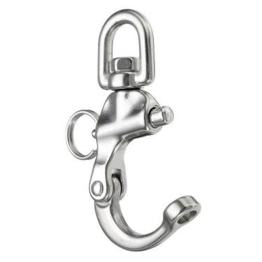 Imagem de Mosquetão Engate Rápido Gato 71 mm em Aço Inox Com Trava - Abrolhos Ná