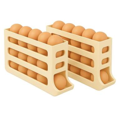 Imagem de Porta Ovos Organizador Geladeira Dispenser Kit 2 Unidades - GlobalComp