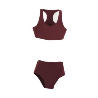 Imagem de Esquirla Roupa de roupas de 1/6 de roupas de de biquíni e traje de banho de shorts de 12 polegadas de boneca, Vermelho