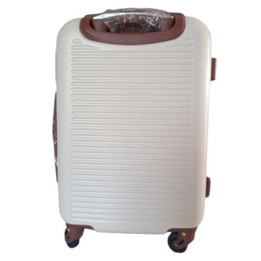 Imagem de Mala de Bordo Viagem De Mão 10kg Avião Rodas 360 Pequena Cor Bege