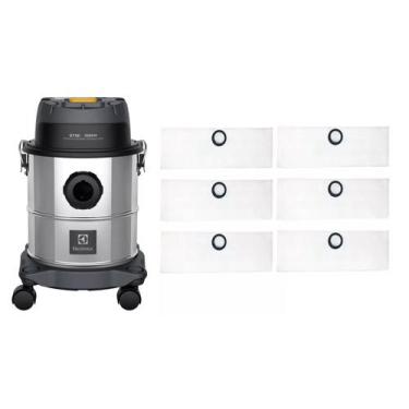 Imagem de Kit com 6 sacos descartaveis aspirador de pó electrolux gt 12 i inox