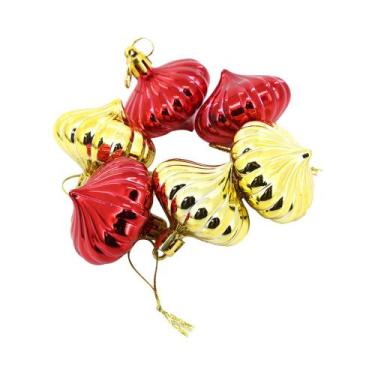 Imagem de Kit Bola Pião Natal Le 5cm com 6 Unidades, UNICA