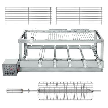 Imagem de Churrasqueira Gira Grill Inox - Artinox Grill - 6 Espetos Giratórios + 2 Grelhas Móveis + Grelha Giratória Peixe/Frango
