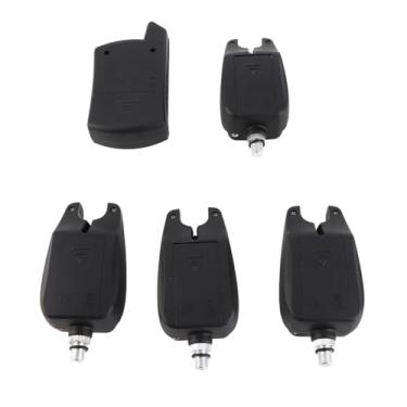 Imagem de CFTIGIW 4 peças de alarme de mordida de pesca, receptor, indicador, som, luz LED, alerta, equipamento de peixe, alarme, alarme de mordida de pesca, alerta de pesca, alerta de pesca