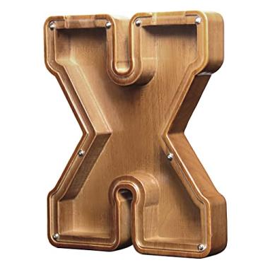 Imagem de AORCMITN Cofrinho Grande De Madeira Com Letras Personalizadas Para Meninos, Meninas, Crianças, Adultos, Dinheiro, Melhor Presente Amigos (9,2"-X)