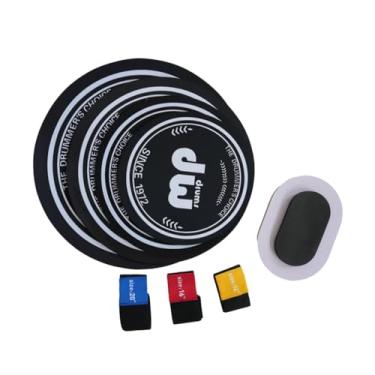 Imagem de Esquirla Pads de surdina para bateria 10, 12, 14 e 16 polegadas, conjunto de almofadas de prática para silenciador de bateria, surdinas para pratos para shows, com 3 Surdinas para Pratos