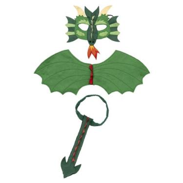 Imagem de Kit Fantasia Infantil Dragão Máscara + Cauda + Asas - Dani Lessa