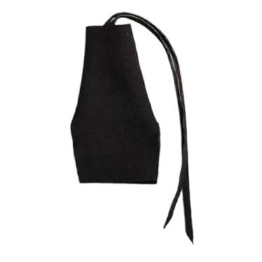 Imagem de YIJU Vestido curto em miniatura com ajuste justo, fantasia cosplay casual, minivestido curto para bonecos de ação de 6'', acessórios, escala 1:12, Preto