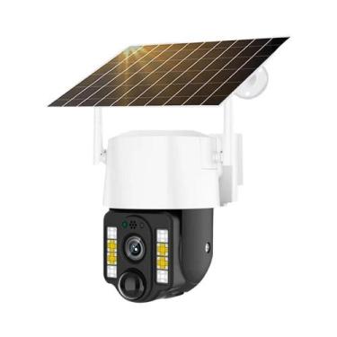 Imagem de Câmera IP Solar Externa De 5MP HD Com Cartão Sim 4G À Prova D'água Mon