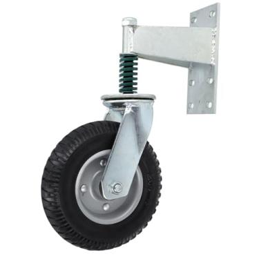 Imagem de Marhynchus Casador de Roda de Portão de 8 Polegadas 600 Lb Capacidade de Carga Revestimento de pó Preto para Jardim de Jardim de (Cinza)