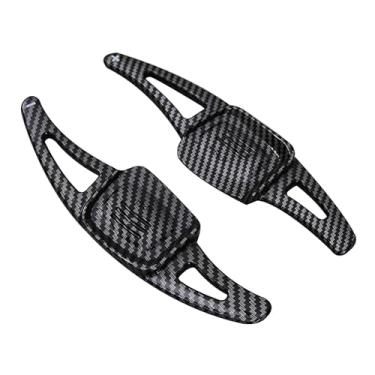 Imagem de HIBEYO Extensão de pá de volante de plástico ABS adequada para Volkswagen Arteon/CC Golf MK8 Passat C-Trek Tiguan L Tayron Teramont Tharu Touareg Sharan Multivan Phaeton Touareg eHybrid Padrão Preto