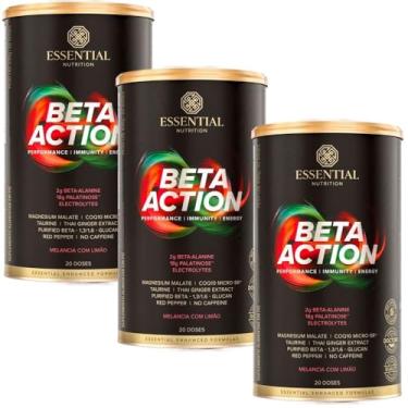 Imagem de Kit 3x Beta Action - Melancia com Limão - 630g - Essential Nutrition