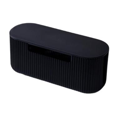 Imagem de KiBcsLic Organizador de Cabos com Tampa para Gerenciamento de Fios Elétricos E Roteadores, Preto