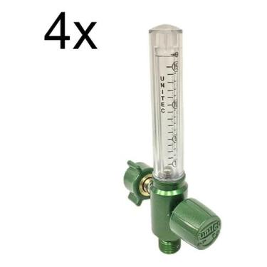 Imagem de Fluxometro Eco Anodizado Verde Para Rede De Oxigenio - 4 Und - G-Tech