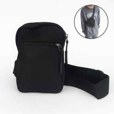 Imagem de Bolsa Shoulder Bag Preta 2 Bolsos Resistente Impermeável - Yida