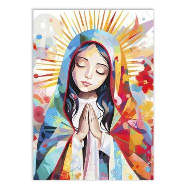 Imagem de Placa Decorativa Nossa Senhora Ilustração Infantil Decoração Poster Quarto Sala