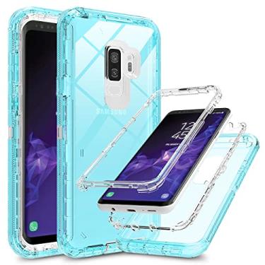 Imagem de Capa para Galaxy S9 Plus, capa durável YmhxcY Drop de 3 camadas/proteção contra quedas/capa protetora de borracha maciça/capa transparente de teste de 4,9 m (transparente) para Samsung Galaxy S9 Plus