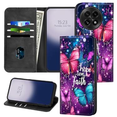 Imagem de SichKards Capa carteira para OnePlus 13 5G - bloqueio RFID, interior de TPU à prova de choque, capa flip de couro PU com fecho magnético, compartimentos para cartões, capa protetora durável, videira