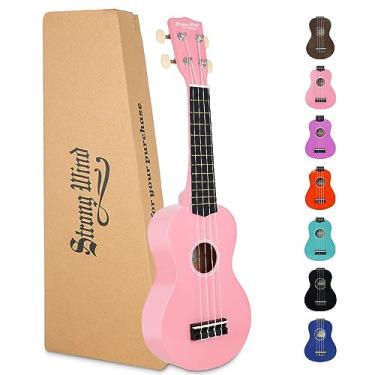 Imagem de Strong Wind Ukulele Soprano – Ukulele para instrumento musical de cordas para iniciantes, Ukelele de tília de 53 cm com bolsa para shows