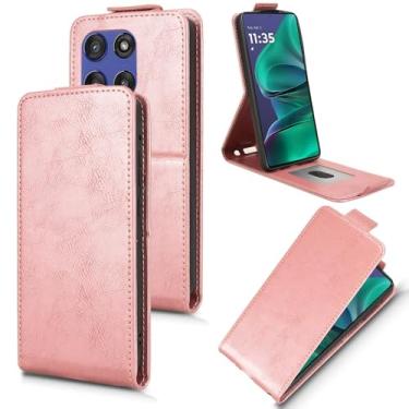 Imagem de Capa compatível com Motorola Edge 60 Stylus, compatível com Motorola Moto G Stylus 5G 2025 XT2517-1 Flip TPU Capa de couro rosa