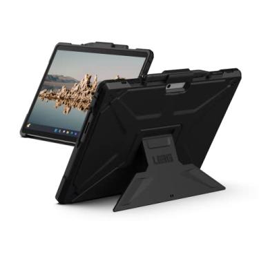 Imagem de URBAN ARMOR GEAR Capa UAG projetada para Microsoft Surface Pro 11/10/9 com suporte multiângulo e suporte de caneta compatível com teclado tipo capa protetora resistente, Metropolis SE preta