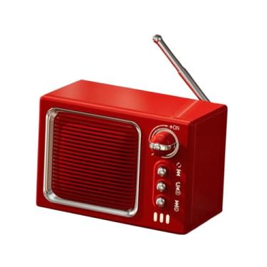 Imagem de Zialofi Alto-falante com ruído branco, máquina de som para dormir, rádio multifuncional estiloso para quarto, viagem, presente, dormitório, mesa, Vermelho Caramelo